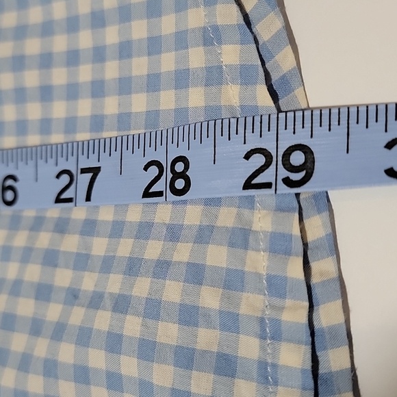 Ben Sherman Shirt Long Sleeve Button Down Gingham Checkered Plaid Blue White L - Picture 13 of 14
